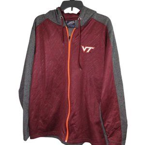 Virginia Tech Hokies Campus Heritage Full Zip Jacket Mens Size Large Excellent